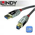LINDY 林帝CROMO USB3.0 Type─A/公 to Type─B/公 傳輸線 3m (36663)