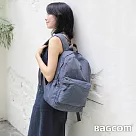 BAGCOM 隨喜抗水收納後背包─搭配斜肩帶+胸扣帶(A4 ok) 藍灰