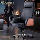 【BOCELLI】MESTIERI工藝風尚高背辦公椅(義大利牛皮)經典黑