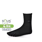 【sNug十秒除臭襪】健康五趾襪4雙組─黑色/台灣金選獎/頂級天然棉日本除臭科技/MIT微笑標章認證/趾縫乾爽/台灣製/黑色25─27 黑色25─27