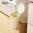 【日本岩谷Iwatani】圓形可分類密封防臭垃圾桶─12.4L ─白