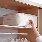 【日本霜山】棉麻大容量可水洗防塵衣物棉被收納袋 單入