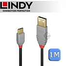 LINDY 林帝 ANTHRA USB 2.0 Type─C/公 to Type─A/公 傳輸線 1m (36886)