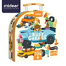 《MiDeer》── 手提盒拼圖─汽車百科(104片) ☆
