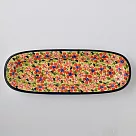 波蘭陶 繁花艷野系列 長方形餐盤 13X37cm 波蘭手工製