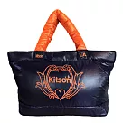 Kitson 經典愛心款LOGO太空包─海軍藍/橘