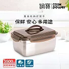 【CookPower 鍋寶】316不鏽鋼提把保鮮盒3500ML(BVS─3511)