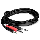 美國HOSA音源線轉接線CMP─159(TRS公3.5mm轉雙TS公6.35mm;長90公分)音訊線聲音訊號線連接線