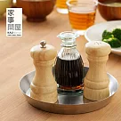 【家事問屋】日本製304不鏽鋼備料/茶托/盛盤用圓型料理盤(19cm)