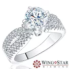 【WINGS】頂級八心八箭擬真鑽 璀璨芳華 一克拉 重工華麗鑲嵌戒指(擬真鑽 情人 禮物 聖誕) 7號