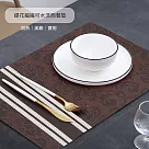 緹花編織可水洗PVC隔熱餐墊/西餐墊(2入1組)緹花咖啡