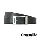 職場新鮮人 父親節 情人節送禮 Crocodile 義大利植鞣 馬鞍皮 寬版真皮自動皮帶(35mm) 0101─25006─01 38 黑色