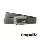 【Crocodile】Crocodile 鱷魚皮件 真皮自動扣皮帶 0101─42020─01 38 黑色