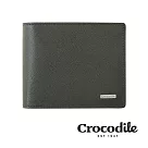 【Crocodile】Crocodile 鱷魚皮件 真皮短夾 Wind系列 10卡 男夾 0103─5904 黑色