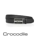 【Crocodile】鱷魚皮件 真皮皮件 義大利進口牛皮 32mm自動扣式皮帶 0101─42006─01 36 黑色