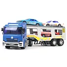 寶盟 仿真磨輪動力車系列─大型拖車(聯結車)加跑車組合