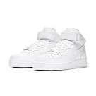 NIKE 女 AIR FORCE 1 07 MID 中筒休閒鞋 增高鞋 US6 全白