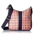LESPORTSAC Weekender Hobo印花尼龍斜背包 紅白格紋
