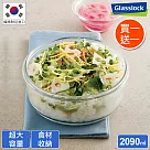 Glasslock 強化玻璃微波保鮮盒 ─ 圓形2090ml(買一送一)