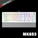 FANTECH MK853 RGB多媒體機械式青軸電競鍵盤(英文版)─白