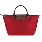 LONGCHAMP Le─Pliage系列短把尼龍水餃包(中) 紅