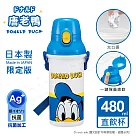【百科良品】日本製 Disney迪士尼 唐老鴨 彈蓋直飲水壺 隨身瓶 抗菌加工 480ML(附背帶)