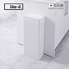 【日本like─it】日製落地型按壓式密封防臭垃圾桶─25L─ 白