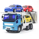 寶盟 仿真磨輪動力車系列─拖車加三台跑車組合
