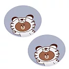 LINE FRIENDS 可愛叢林風 珪藻土瞬吸水杯墊 (同款2入/組)_ 老虎熊大