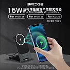 【iBRIDGE】15W 超輕薄金屬支架無線充電器─黑/白 IBW010