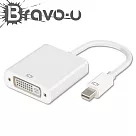 Bravo─u Mini DisplayPort(公)對DVI24+5(母)視頻轉接線24cm_白