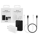 SAMSUNG原廠 15W 快充旅充組 Type C_內含雙Type C線【EP─T1510/台灣公司貨】 黑色