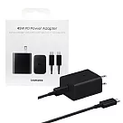 SAMSUNG三星 原廠 45W 快充旅充組 Type C_內附5A/1.8m快充線【EP─T4510/台灣公司貨】 黑色