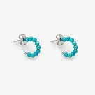 Pura Vida 美國手工 TURQUOISE HOOP EARRINGS 綠松石圓圈耳環