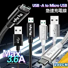 MyStyle 耐彎折編織線 Micro USB急速快充線200cm 黑色