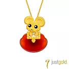 【Just Gold 鎮金店】滿福如意十二生肖系列純金吊墜─鼠(不含鍊)
