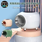 摩達客─高質感設計唱片機寵物貓砂盆(贈貓砂鏟)/半封閉式隔臭防外濺貓廁所/三色可選 白色(WH)