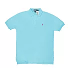 Polo Ralph Lauren 男版經典素色馬球刺繡短袖POLO衫 淺藍 L
