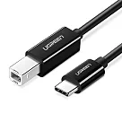綠聯 Type─C 2.0對USB─B印表機多功能傳輸線 (黑色 2公尺)