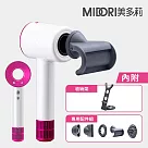 【MIDORI美多莉】高風速溫控負離子吹風機+贈專用配件組+收納架─白─EO─MDR1429WYAYB