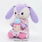 日本Usamomo萌兔桃桃─絨毛可更衣─baby紫兔 43cm