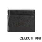 【Cerruti 1881】義大利頂級小牛皮12卡短夾 JULIAN系列(黑色 CEPU05545M)