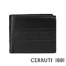 【Cerruti 1881】義大利頂級小牛皮4卡零錢袋短夾 VASCO系列(黑色 CEPU05039M)