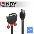 LINDY 林帝 BLACK HDMI Type─A/公 to DVI─D 單鍊結/公 轉接線 2m (36272)