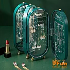 【iSFun】璀璨珠寶*飾品展示帶鏡子收納盒 綠