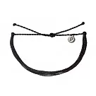 Pura Vida 美國手工 SOLID BLACK 黑色臘線衝浪手環
