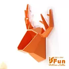 【iSFun】創意鹿角*壁貼式置物收納盒 橘