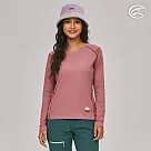 ADISI 女智能纖維超輕速乾長袖圓領上衣AL2221015 (S─2XL)|排汗快乾 單向導濕 輕量 彈性 機能 休閒 M 岩地紅