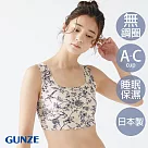 【日本GUNZE】保濕無痕無鋼圈晚安內衣(TC5855─WHT) L 白