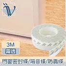 Viita 門縫門底門窗密封條/縫隙貼條/隔音條/防蟲條 霧透/3米